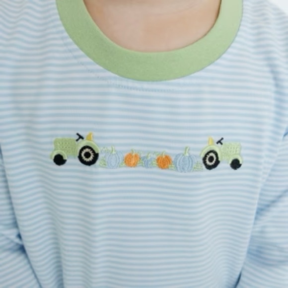 Itsy Bitsy 2T Pumpkin Tractor Long Sleeve Tee EUC - Picture 3 of 3